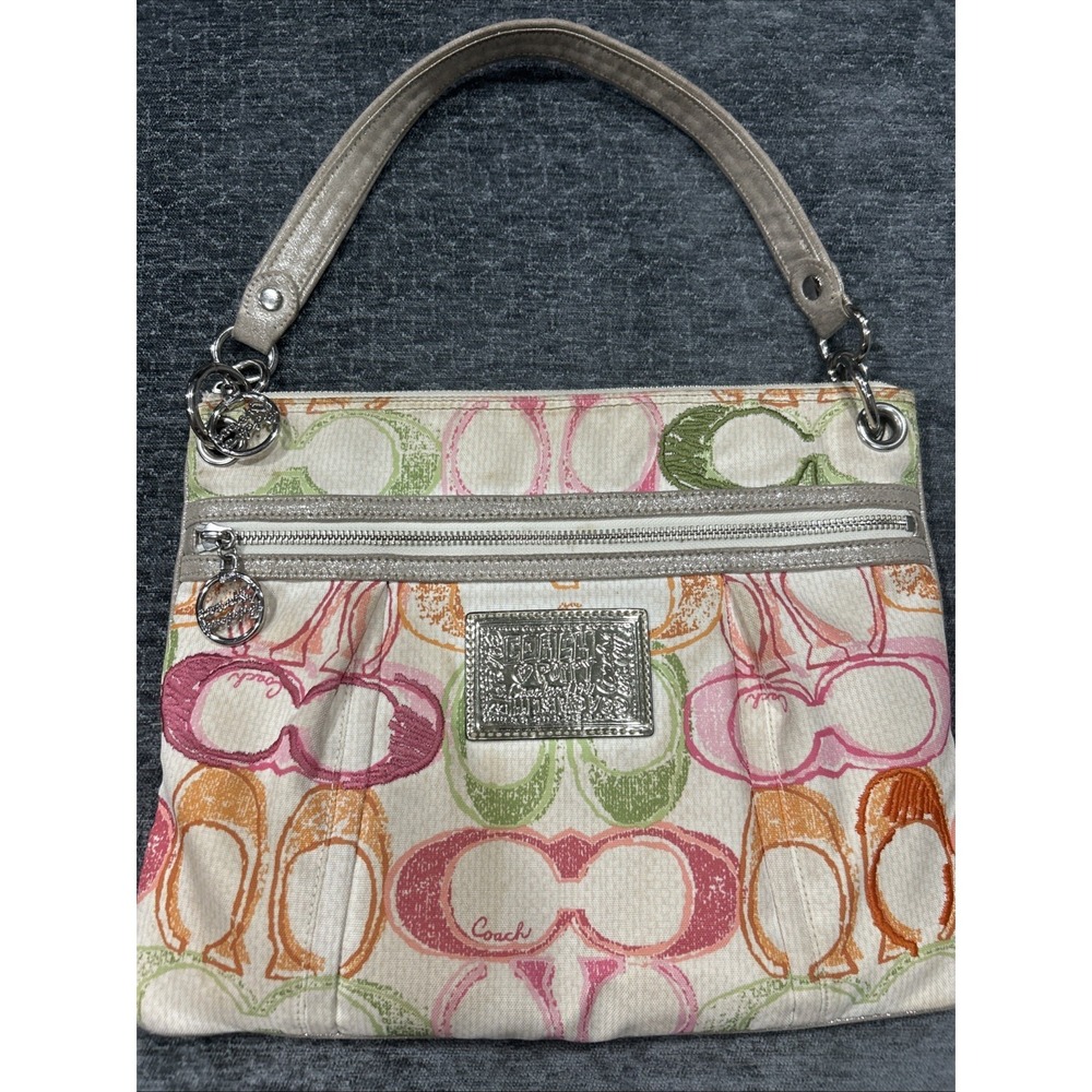 Coach Poppy M1093-17049 Dream "C" Hippie Scribble Hobo/Satchel/Crossbody Y2K Bag